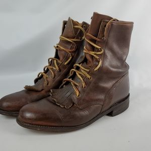 Justin women's riding cowboy boots size 5.5